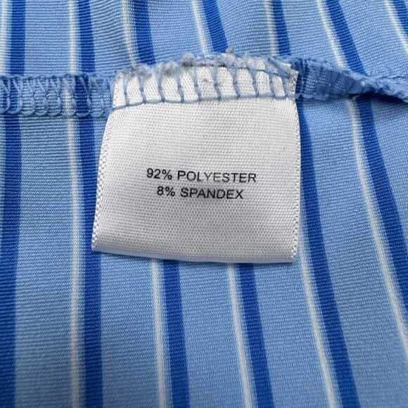 Peter Millar Summer Comfort Golf Polo L Dallas Country Club DCC Striped Blue EUC - Picture 5 of 10